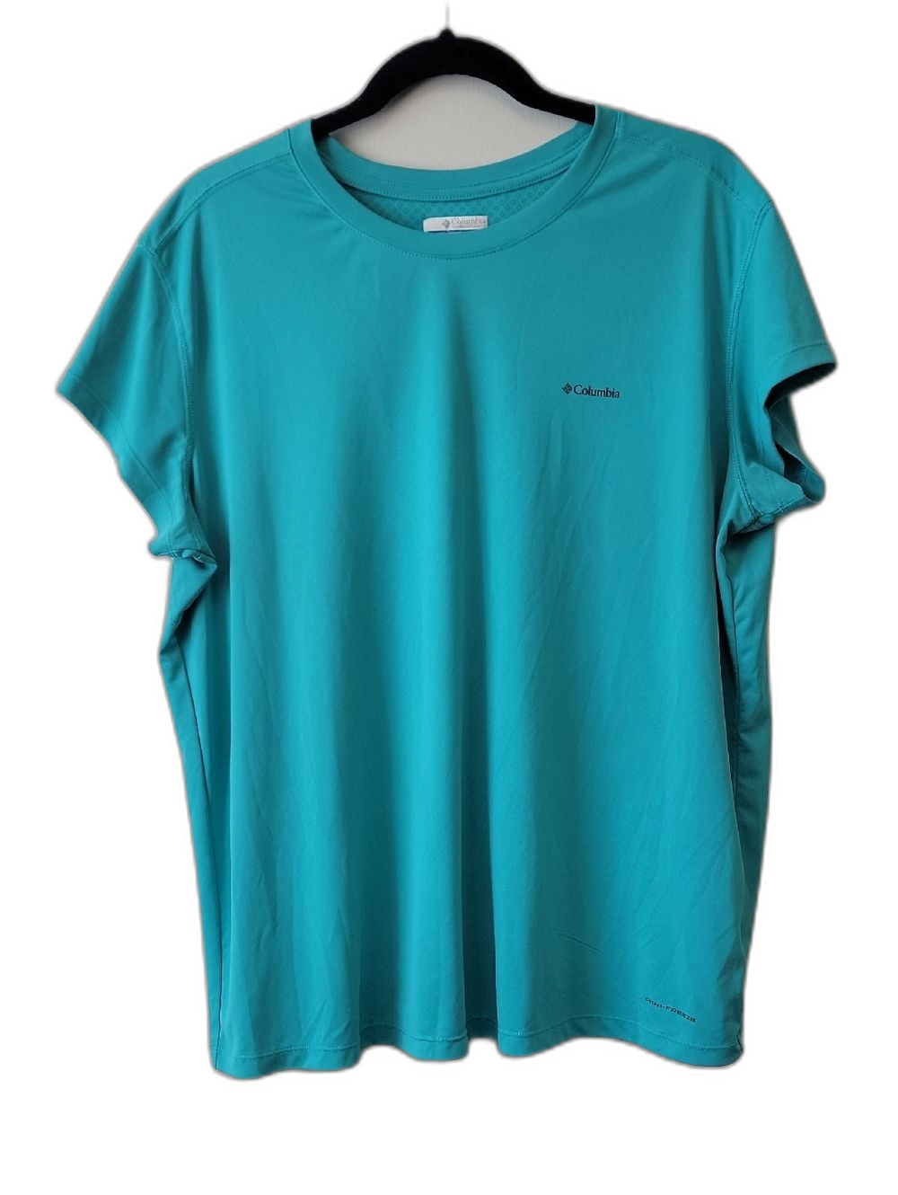 Columbia Omni Freeze Turquoise Short Sleeve Plus Size Performance Tee